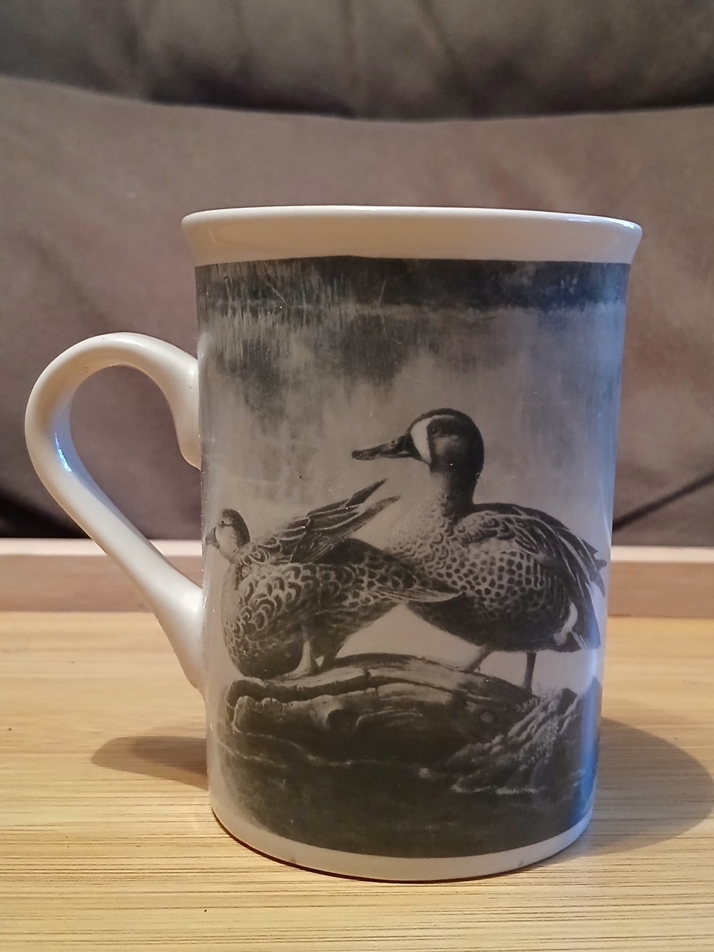 Field & Stream Cream and Black Duck Illustration Coffee Mug